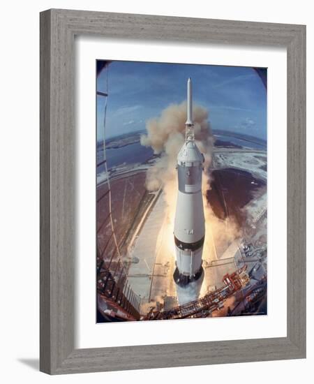 Apollo 11 Taking Off For Its Manned Moon Landing Mission-Ralph Morse-Framed Photographic Print