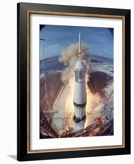 Apollo 11 Taking Off For Its Manned Moon Landing Mission-Ralph Morse-Framed Photographic Print