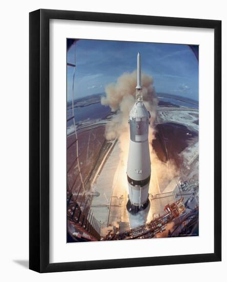 Apollo 11 Taking Off For Its Manned Moon Landing Mission-Ralph Morse-Framed Photographic Print