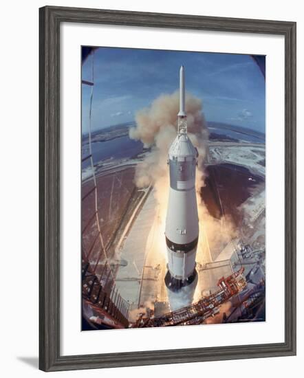 Apollo 11 Taking Off For Its Manned Moon Landing Mission-Ralph Morse-Framed Photographic Print