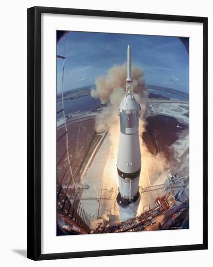 Apollo 11 Taking Off For Its Manned Moon Landing Mission-Ralph Morse-Framed Photographic Print