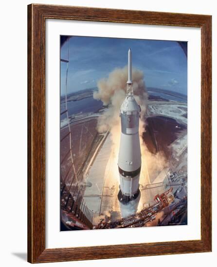 Apollo 11 Taking Off For Its Manned Moon Landing Mission-Ralph Morse-Framed Photographic Print