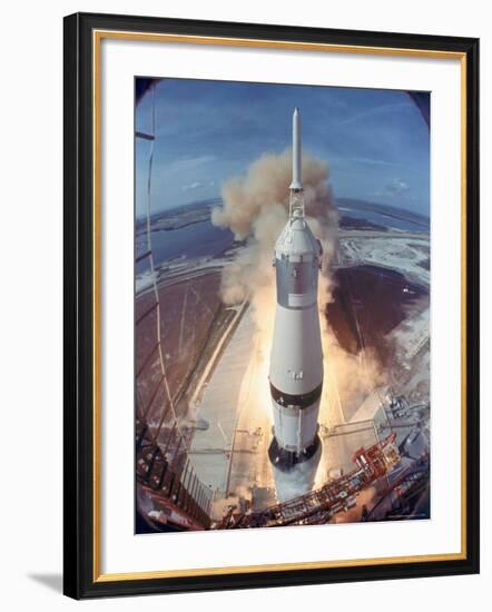 Apollo 11 Taking Off For Its Manned Moon Landing Mission-Ralph Morse-Framed Photographic Print