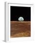 Apollo 11 View of Earth Rising Over Moon's Horizon-null-Framed Photographic Print