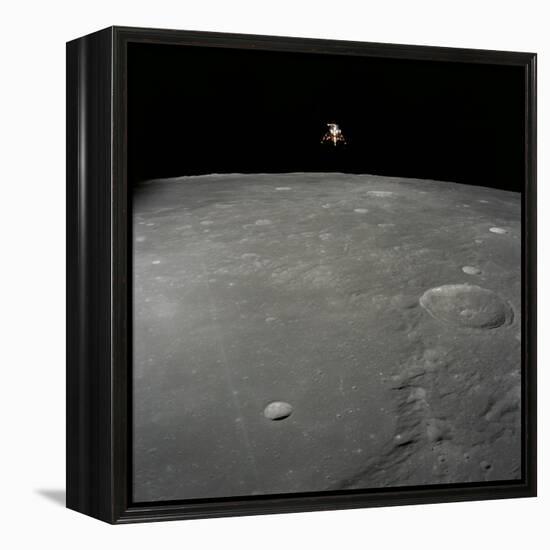 Apollo 12 Lunar Module Intrepid Landing on the Moon's Surface in the Ocean of Storms, 1969-null-Framed Stretched Canvas