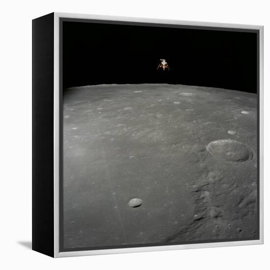 Apollo 12 Lunar Module Intrepid Landing on the Moon's Surface in the Ocean of Storms, 1969-null-Framed Stretched Canvas