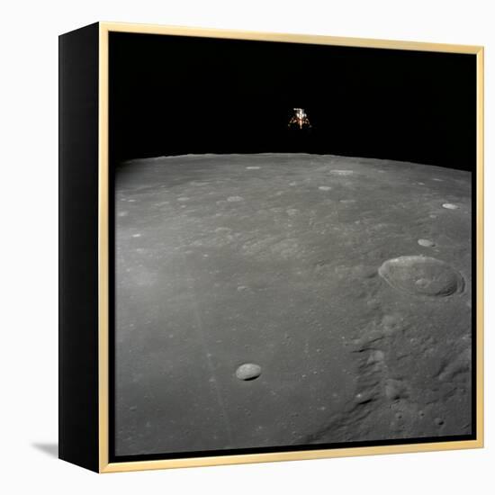 Apollo 12 Lunar Module Intrepid Landing on the Moon's Surface in the Ocean of Storms, 1969-null-Framed Stretched Canvas