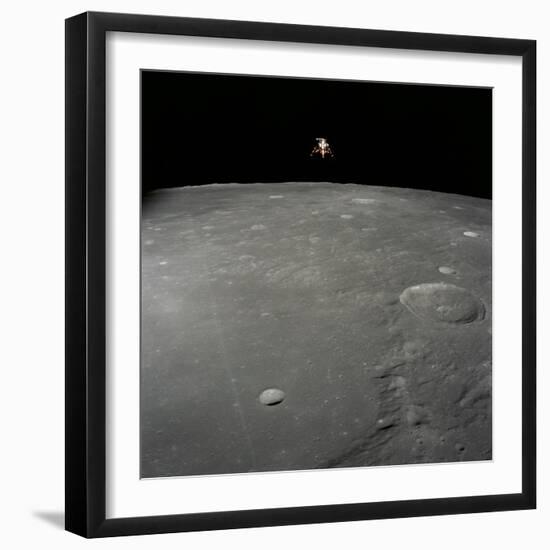 Apollo 12 Lunar Module Intrepid Landing on the Moon's Surface in the Ocean of Storms, 1969-null-Framed Photographic Print