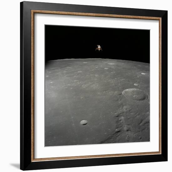 Apollo 12 Lunar Module Intrepid Landing on the Moon's Surface in the Ocean of Storms, 1969-null-Framed Photographic Print