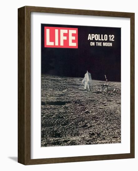 Apollo 12 on the Moon, Astronaut on the Moon, December 12, 1969-null-Framed Photographic Print