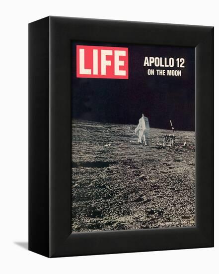 Apollo 12 on the Moon, Astronaut on the Moon, December 12, 1969-null-Framed Premier Image Canvas