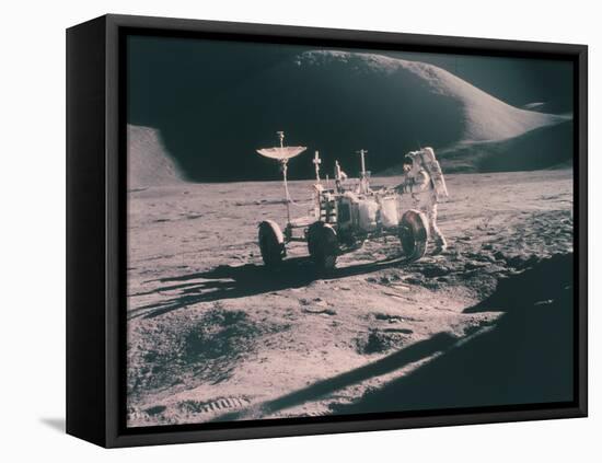 Apollo 15 Astronaut James Irwin with the Lunar Rover, August 1971-null-Framed Premier Image Canvas