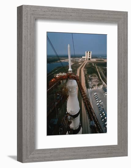 Apollo 15 atop Saturn 5 Rocket-null-Framed Photographic Print