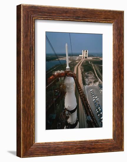 Apollo 15 atop Saturn 5 Rocket-null-Framed Photographic Print