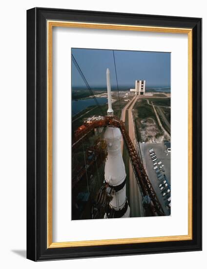 Apollo 15 atop Saturn 5 Rocket-null-Framed Photographic Print