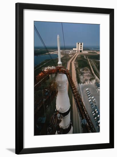 Apollo 15 atop Saturn 5 Rocket-null-Framed Photographic Print