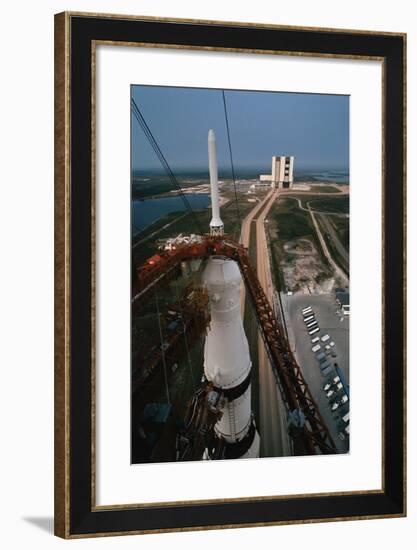 Apollo 15 atop Saturn 5 Rocket-null-Framed Photographic Print