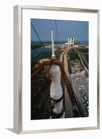 Apollo 15 atop Saturn 5 Rocket-null-Framed Photographic Print