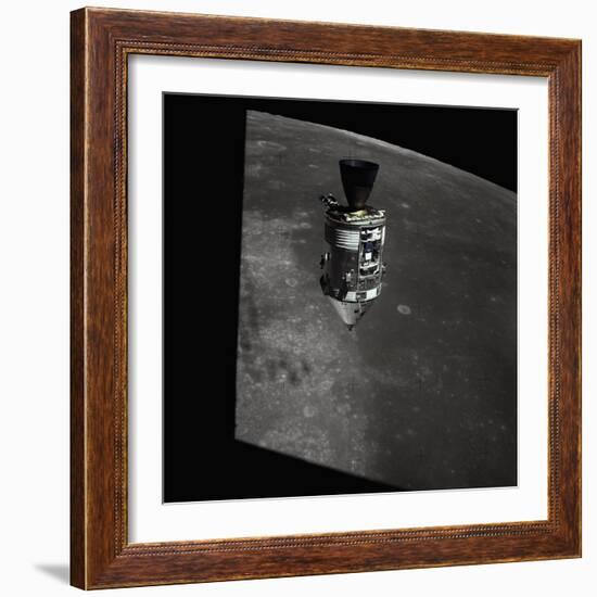 Apollo 15 Command Module Orbiting the Moon-null-Framed Photographic Print