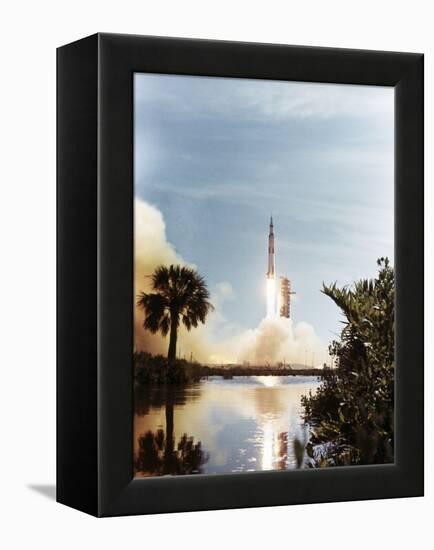 Apollo 15 Launch 1971-null-Framed Premier Image Canvas