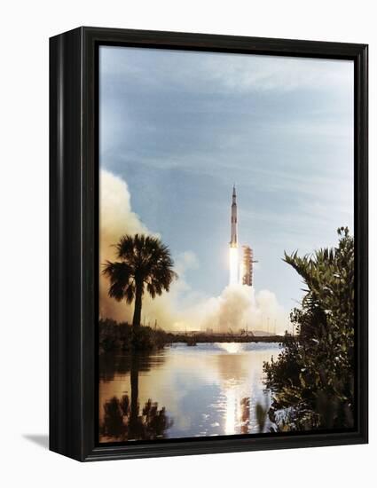 Apollo 15 Launch 1971-null-Framed Premier Image Canvas