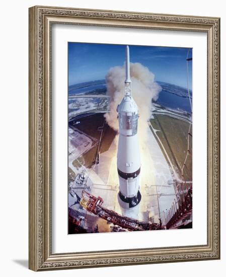 Apollo 15 Lifting Off Fr. Kennedy Space Center-null-Framed Photographic Print