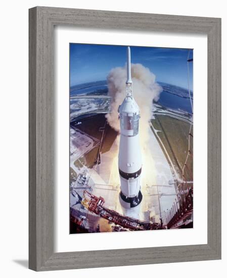 Apollo 15 Lifting Off Fr. Kennedy Space Center-null-Framed Photographic Print