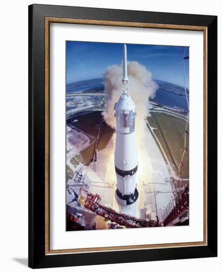 Apollo 15 Lifting Off Fr. Kennedy Space Center-null-Framed Photographic Print