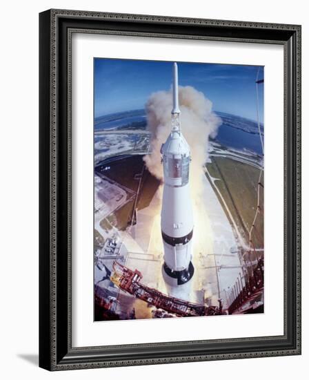 Apollo 15 Lifting Off Fr. Kennedy Space Center-null-Framed Photographic Print