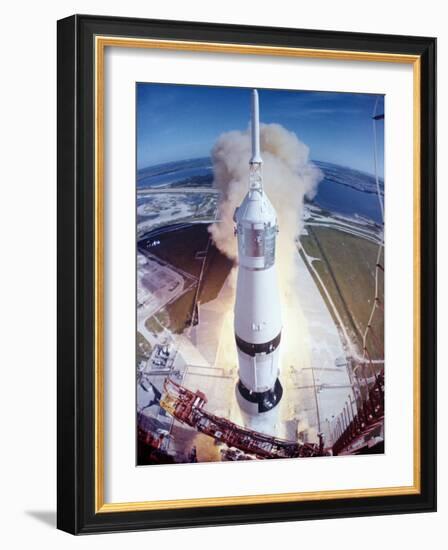 Apollo 15 Lifting Off Fr. Kennedy Space Center-null-Framed Photographic Print