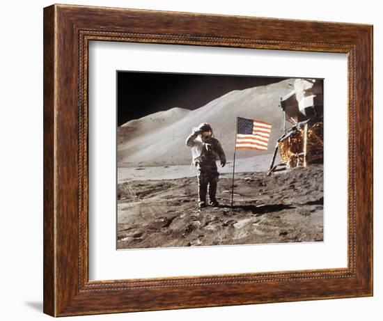 Apollo 15 Moonwalk 1971--Framed Photographic Print