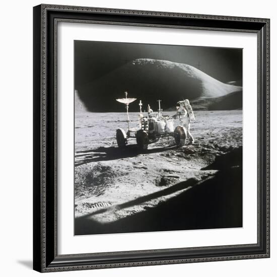 Apollo 15 Moonwalk 1971-null-Framed Photographic Print