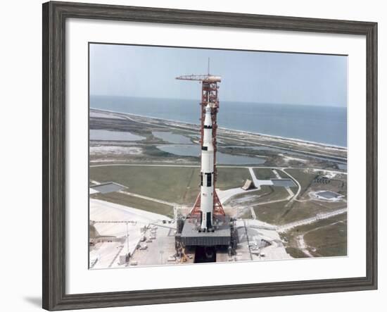 Apollo 15 on the Launch Pad at Kennedy Space Center, Florida, USA, 1971-null-Framed Photographic Print