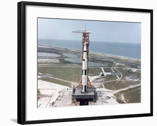 Apollo 15 on the Launch Pad at Kennedy Space Center, Florida, USA, 1971-null-Framed Photographic Print