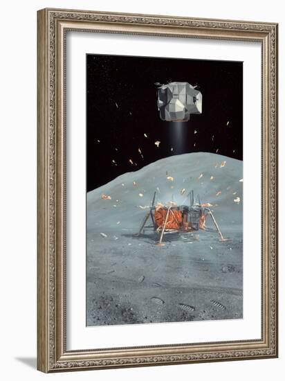 Apollo 17 Ascent Stage, Artwork-Richard Bizley-Framed Photographic Print