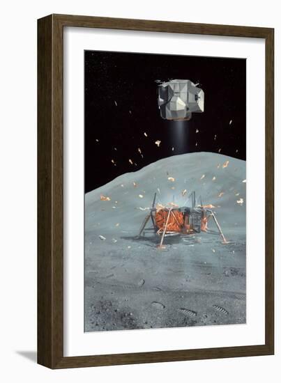 Apollo 17 Ascent Stage, Artwork-Richard Bizley-Framed Photographic Print