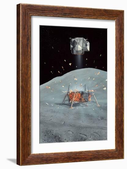 Apollo 17 Ascent Stage, Artwork-Richard Bizley-Framed Photographic Print