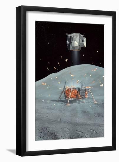 Apollo 17 Ascent Stage, Artwork-Richard Bizley-Framed Photographic Print