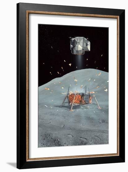 Apollo 17 Ascent Stage, Artwork-Richard Bizley-Framed Photographic Print