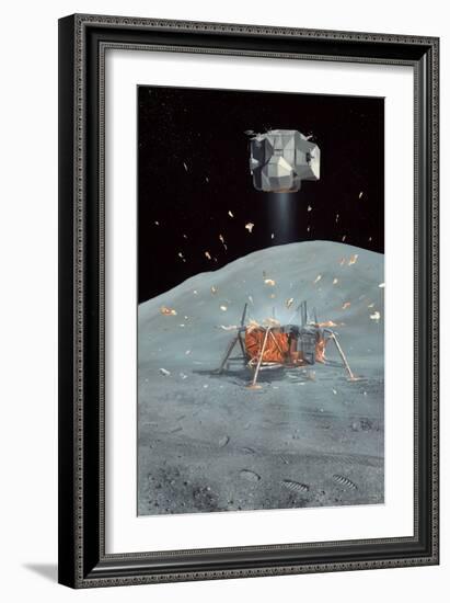 Apollo 17 Ascent Stage, Artwork-Richard Bizley-Framed Photographic Print