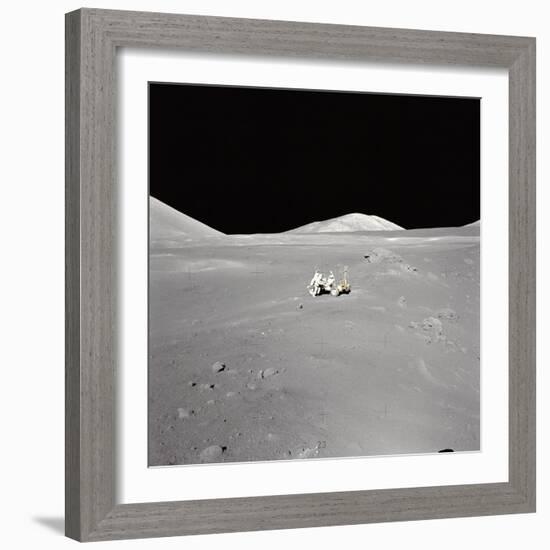 Apollo 17 Geologist-Astronaut Harrison H Schmitt at the Taurus-Littrow Landing Site-null-Framed Photo