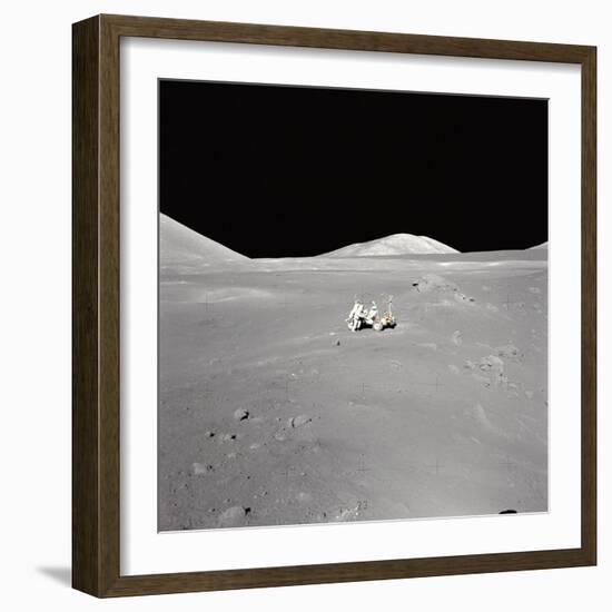 Apollo 17 Geologist-Astronaut Harrison H Schmitt at the Taurus-Littrow Landing Site-null-Framed Photo