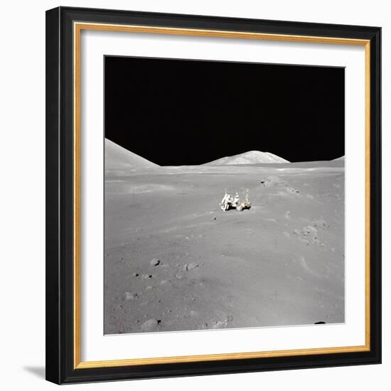 Apollo 17 Geologist-Astronaut Harrison H Schmitt at the Taurus-Littrow Landing Site-null-Framed Photo