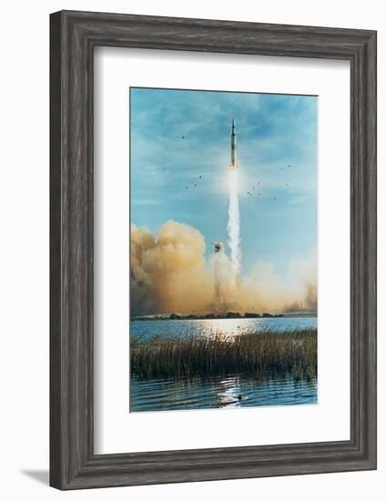 Apollo 8 Heads for the Moon-null-Framed Photographic Print