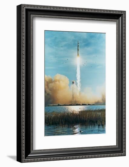 Apollo 8 Heads for the Moon-null-Framed Photographic Print