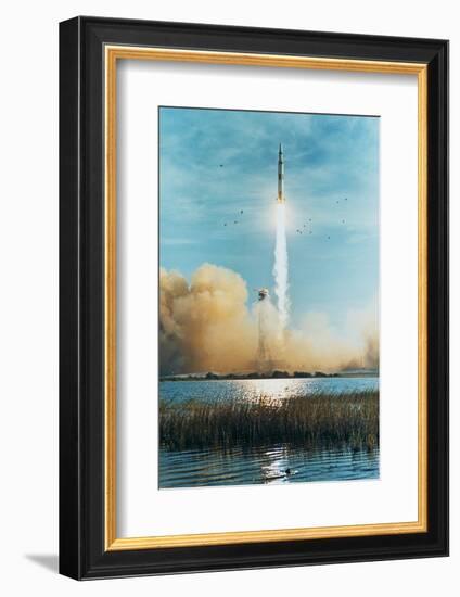 Apollo 8 Heads for the Moon-null-Framed Photographic Print