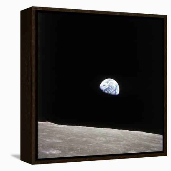 Apollo 8 View of Earth Rise over the Moon-null-Framed Premier Image Canvas