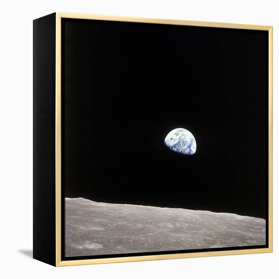 Apollo 8 View of Earth Rise over the Moon-null-Framed Premier Image Canvas