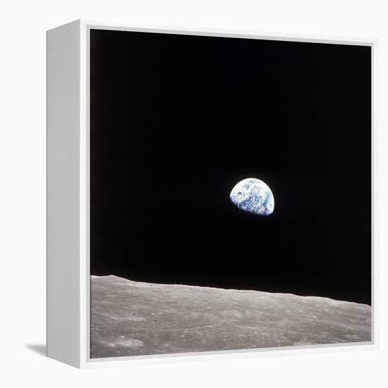 Apollo 8 View of Earth Rise over the Moon-null-Framed Premier Image Canvas