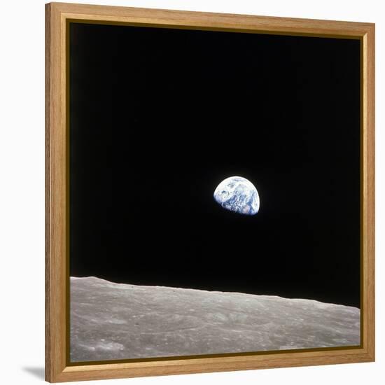 Apollo 8 View of Earth Rise over the Moon-null-Framed Premier Image Canvas